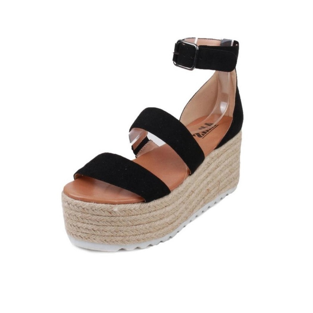 AMD Black Platform Sandals